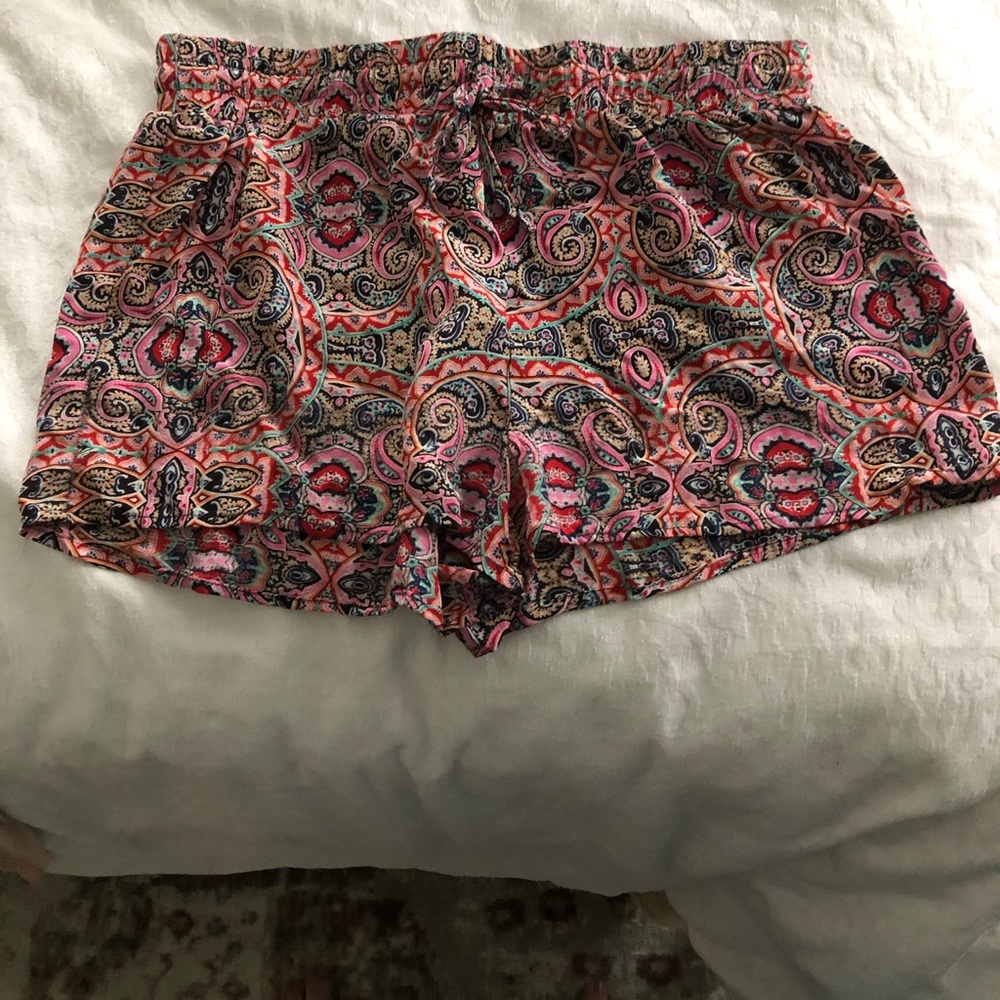 Anthropologie 💯% silk printed shirts Sz M